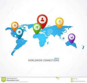 vector-world-map-color-geo-location-pin-pointers-49417267